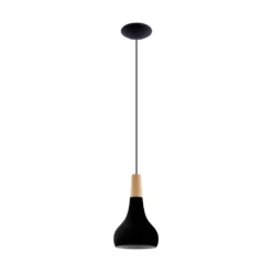 EGLO Sabinar Hanglamp - E27 - Ø 18 Cm - Zwart/Bruin