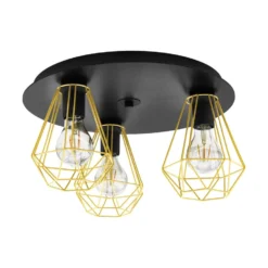 EGLO Tarbes 2 Plafondlamp - E27 - Ø 45 Cm - Zwart/Koper