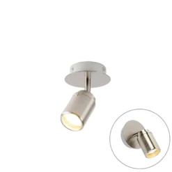 QAZQA Moderne Badkamer Spot Staal IP44 - Ducha