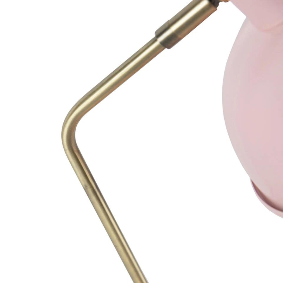 QAZQA Retro Tafellamp Roze Met Brons - Milou - Afbeelding 4