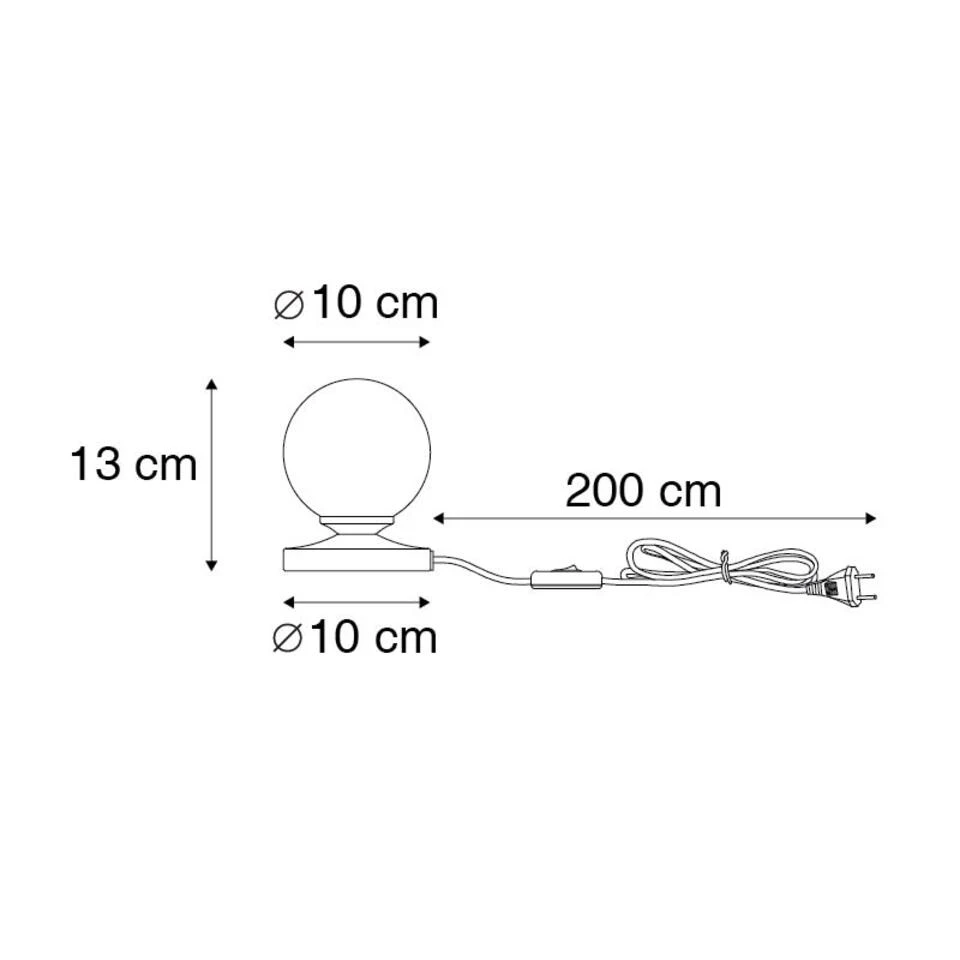 QAZQA Moderne Tafellamp Zwart Met Smoke Glas - Athens - Afbeelding 3