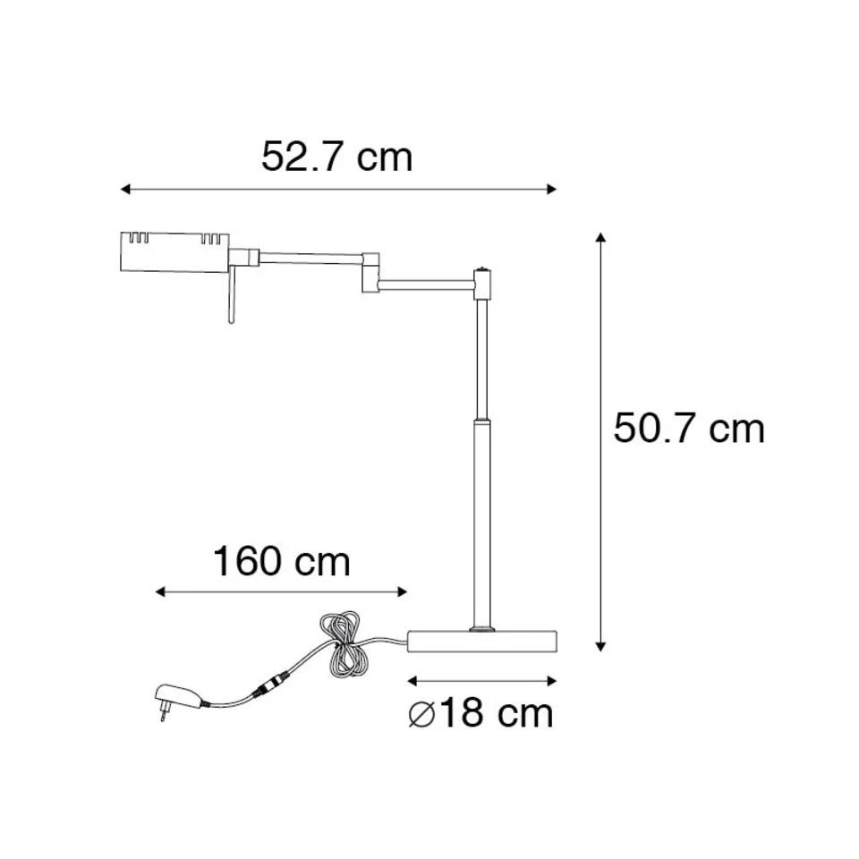 QAZQA Design Tafellamp Goud Incl. LED Met Touch Dimmer - Notia - Afbeelding 3