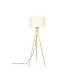 Giga Meubel Vloerlamp Naturel - Bamboe - 50x50x155cm - Lamp Fan