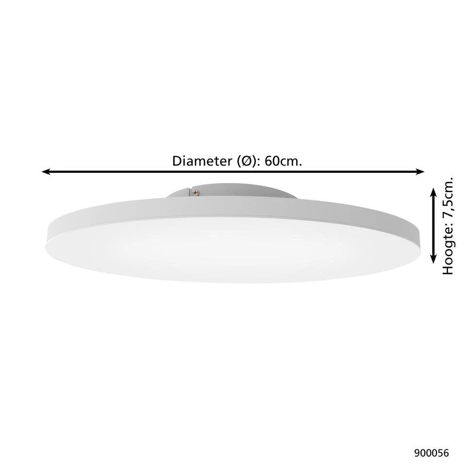 EGLO connect.z Turcona-Z Smart Plafondlamp - Ø 60 cm - Wit - RGB - Afbeelding 4