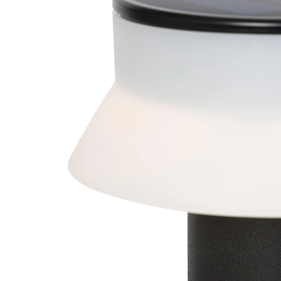 QAZQA Staande Buitenlamp Zwart Incl. LED En Dimmer IP55 Solar - Felice - Afbeelding 4