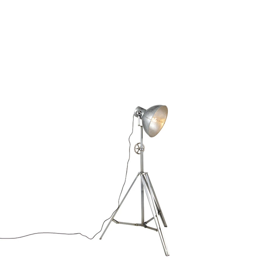 QAZQA Industriële Vloerlamp Driepoot Grijs - Samia Sabo - Afbeelding 4