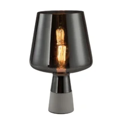 QUVIO Tafellamp Beton Met Glazen Lampenkap - QUV5034L