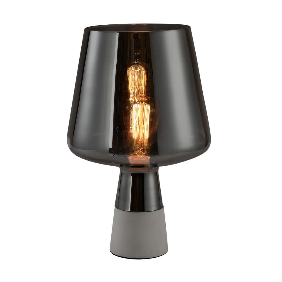 QUVIO Tafellamp Beton Met Glazen Lampenkap - QUV5034L