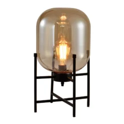 QUVIO Tafellamp In Metaal Rek Zwart - QUV5032L-BLACK