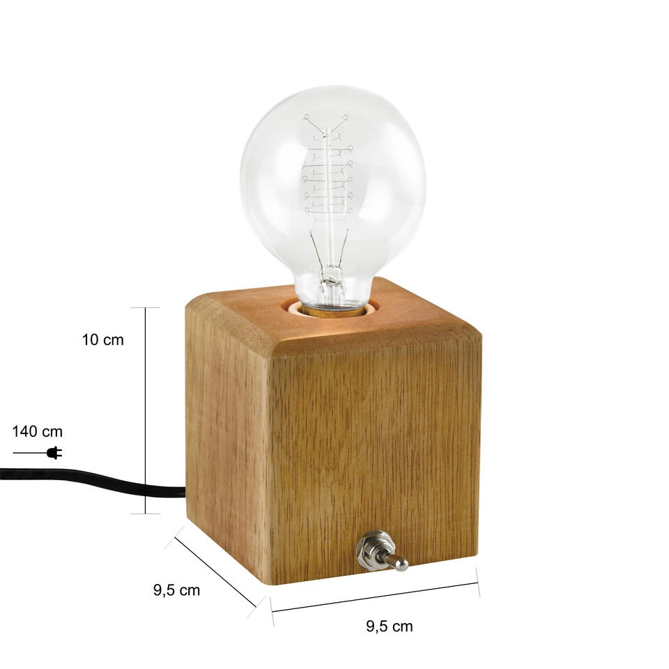 QUVIO Tafellamp Hout - QUV5164L-WOOD - Afbeelding 3