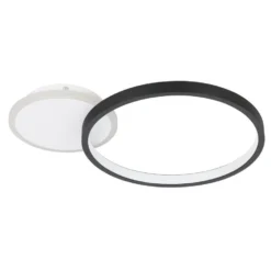 EGLO Gafares Plafondlamp - LED - 40,5 Cm - Zwart/Wit - Dimbaar