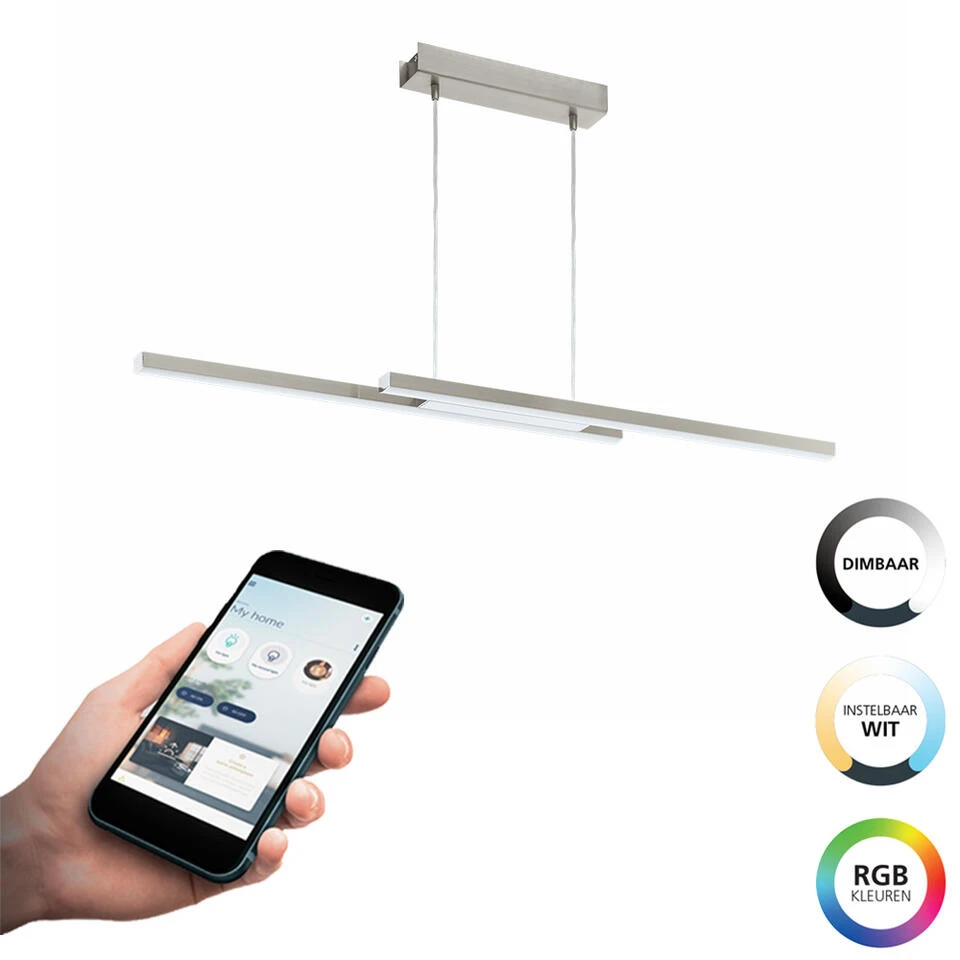 EGLO connect.z Fraioli-Z Smart Hanglamp - 105,5 cm - Grijs - RGB - Afbeelding 3