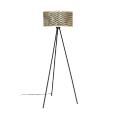 Giga Meubel Vloerlamp Beige - 60x60x146cm - Bamboe - Lamp Isla