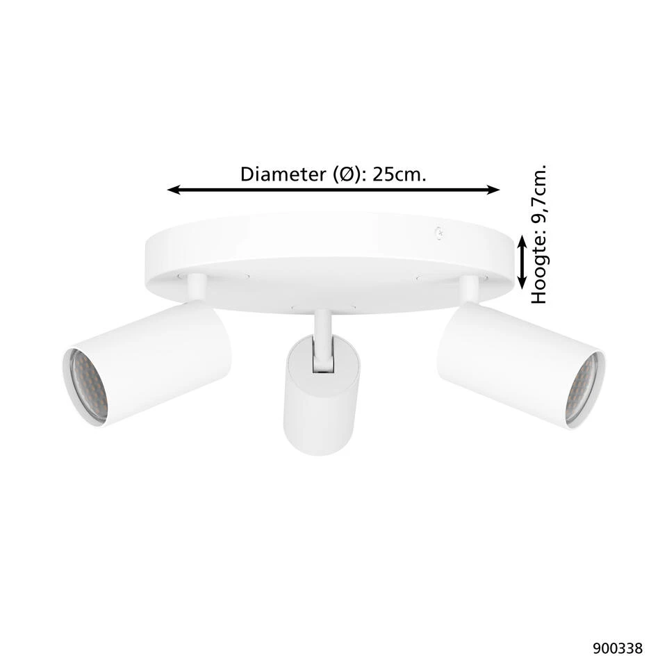 EGLO connect.z Telimbela-Z Smart Spot - GU10 - Ø 25 cm - Wit - Afbeelding 4