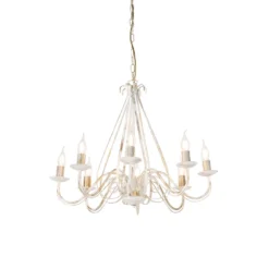 QAZQA Antieke Kroonluchter Wit 8-lichts - Giuseppe 8