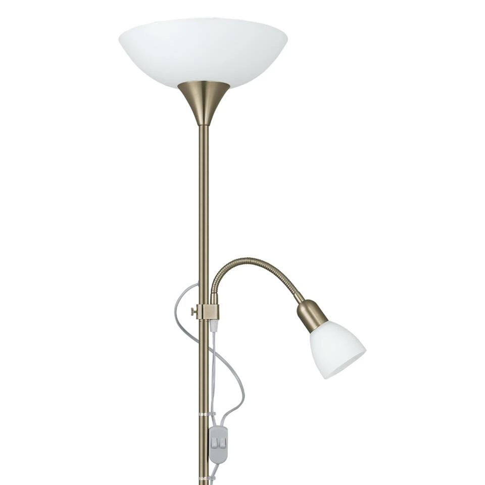 EGLO Up 2 Vloerlamp - E27/E14 - 176,5 Cm - Grijs/Wit - Afbeelding 2
