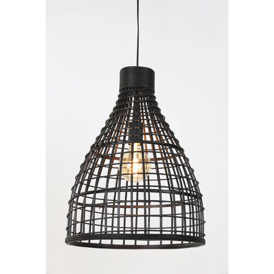 Light & Living - Hanglamp Puerto - 40x40x51 - Zwart - Afbeelding 2