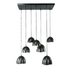 Industriƫle Hanglamp Jame 7-lichts Getrapt - 45x105x150 Cm - Metaal - Grijs