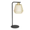 EGLO Ciudadela Tafellamp - E27 - 50 Cm - Zwart/Goud/Wit - Textiel