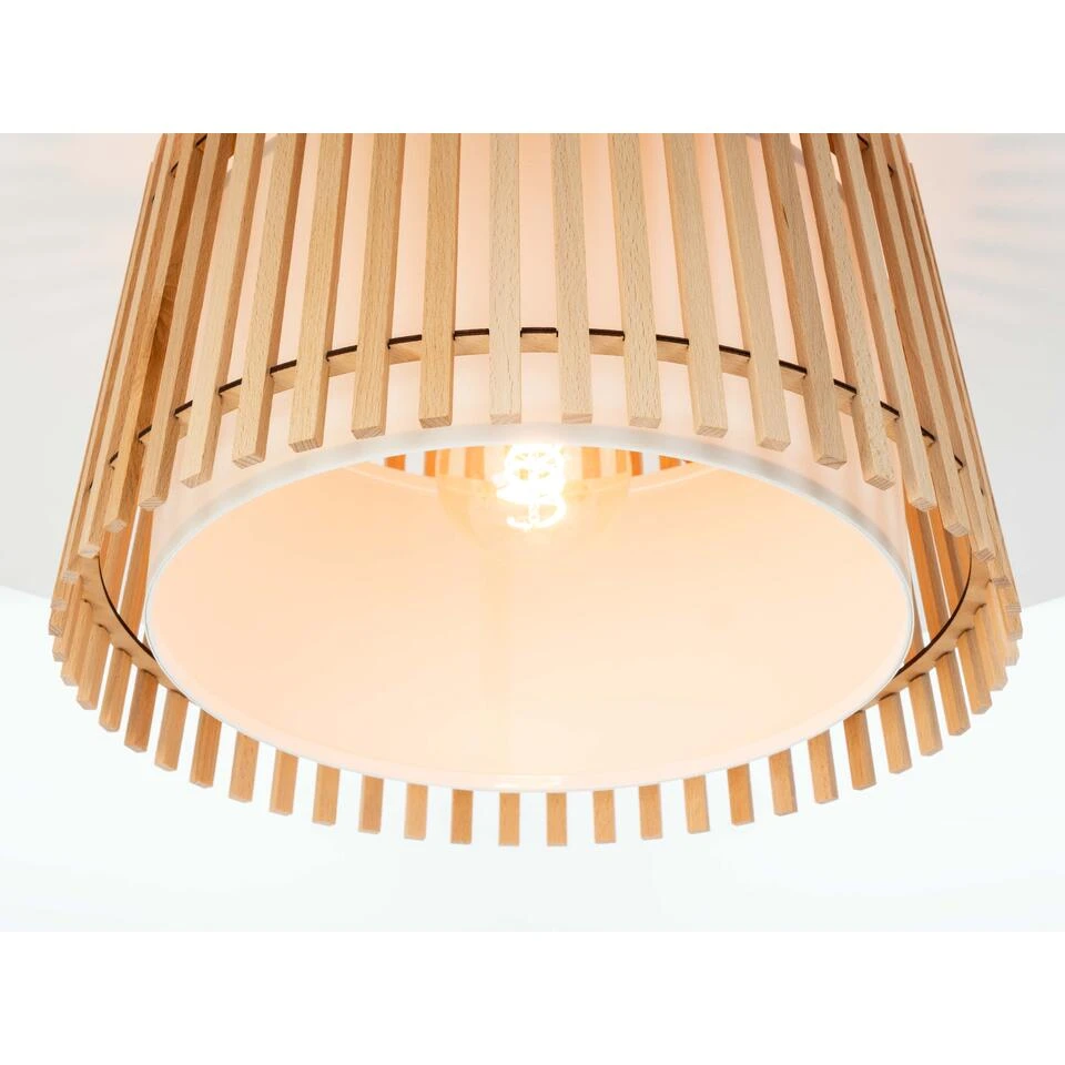 EGLO Fattoria Plafondlamp - E27 - Ø 38 Cm - Zwart/Bruin/Wit - Afbeelding 2