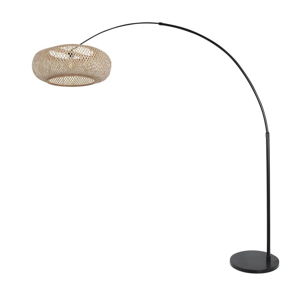 Steinhauer Vloerlamp Sparkled - 1 Lichts - 130-190x230 Cm - Zwart Beige