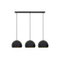 Hanglamp JAICEY - Mat Zwart-Goud - 3-Lichtpunten