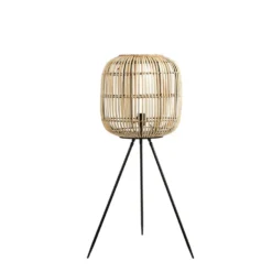 Mica Decorations Figo Vloerlamp - H90 X Ø36 Cm - Bamboe - Bruin