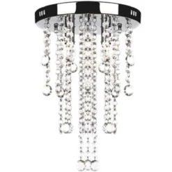 VidaXL Plafondlamp Met Kristalkralen Metaal Wit
