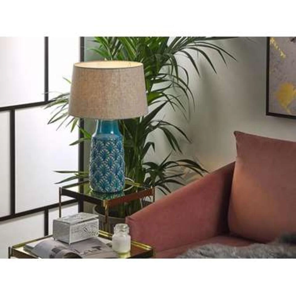 Beliani Bedlamp THAYA - Blauw Keramiek - Afbeelding 2
