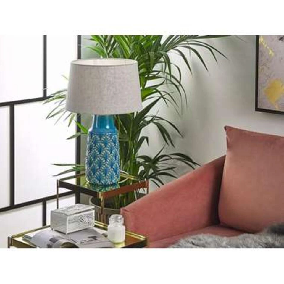 Beliani Bedlamp THAYA - Blauw Keramiek - Afbeelding 3