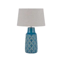 Beliani Bedlamp THAYA - Blauw Keramiek