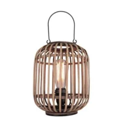 Freelight Tafellamp Treccia - Rotan - H 26 Cm - Beige Zwart