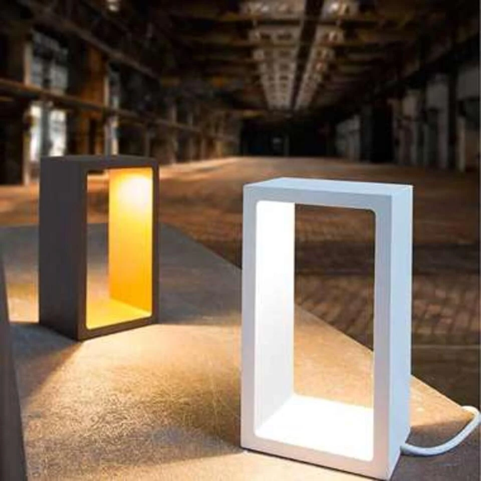 Artdelight Tafellamp Corridor - H 18 Cm B 10 Cm - Wit - Afbeelding 3