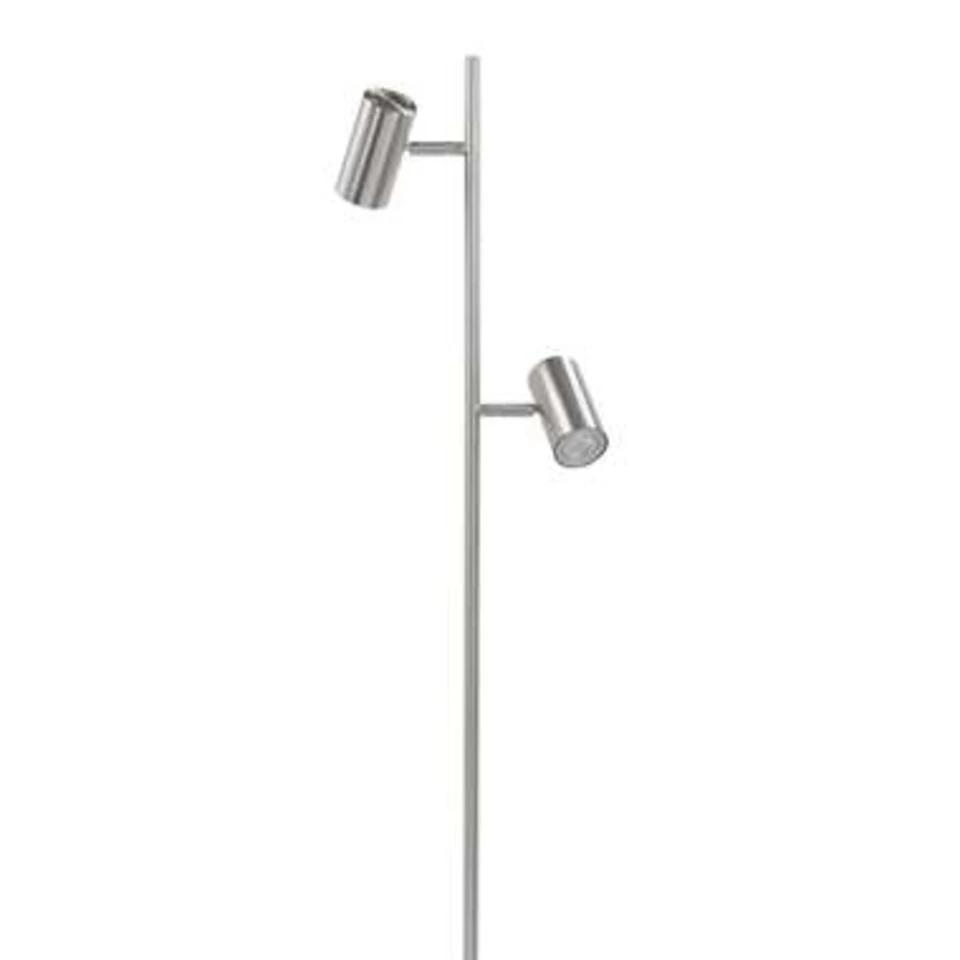Highlight Vloerlamp Burgos - 2 Lichts - H 142 Cm - Mat Chroom - Afbeelding 3