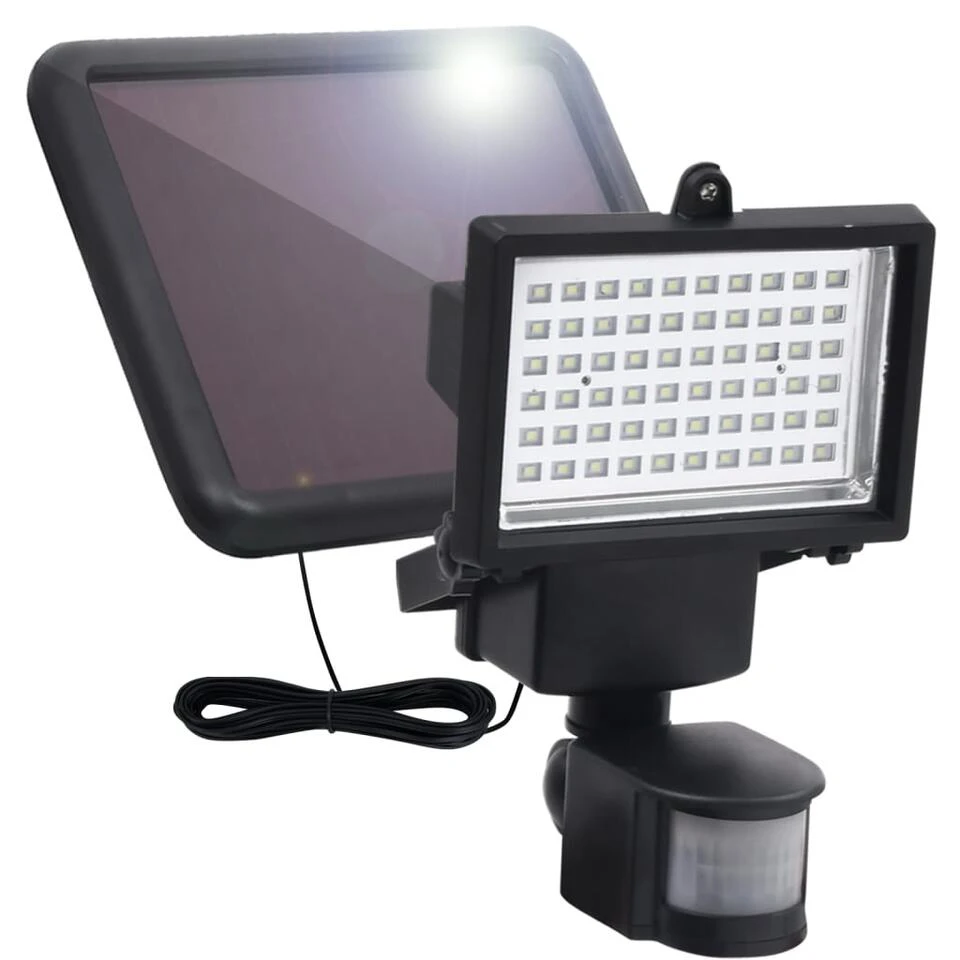 VidaXL Solarspotlight Met Sensor LED Zwart - Afbeelding 2