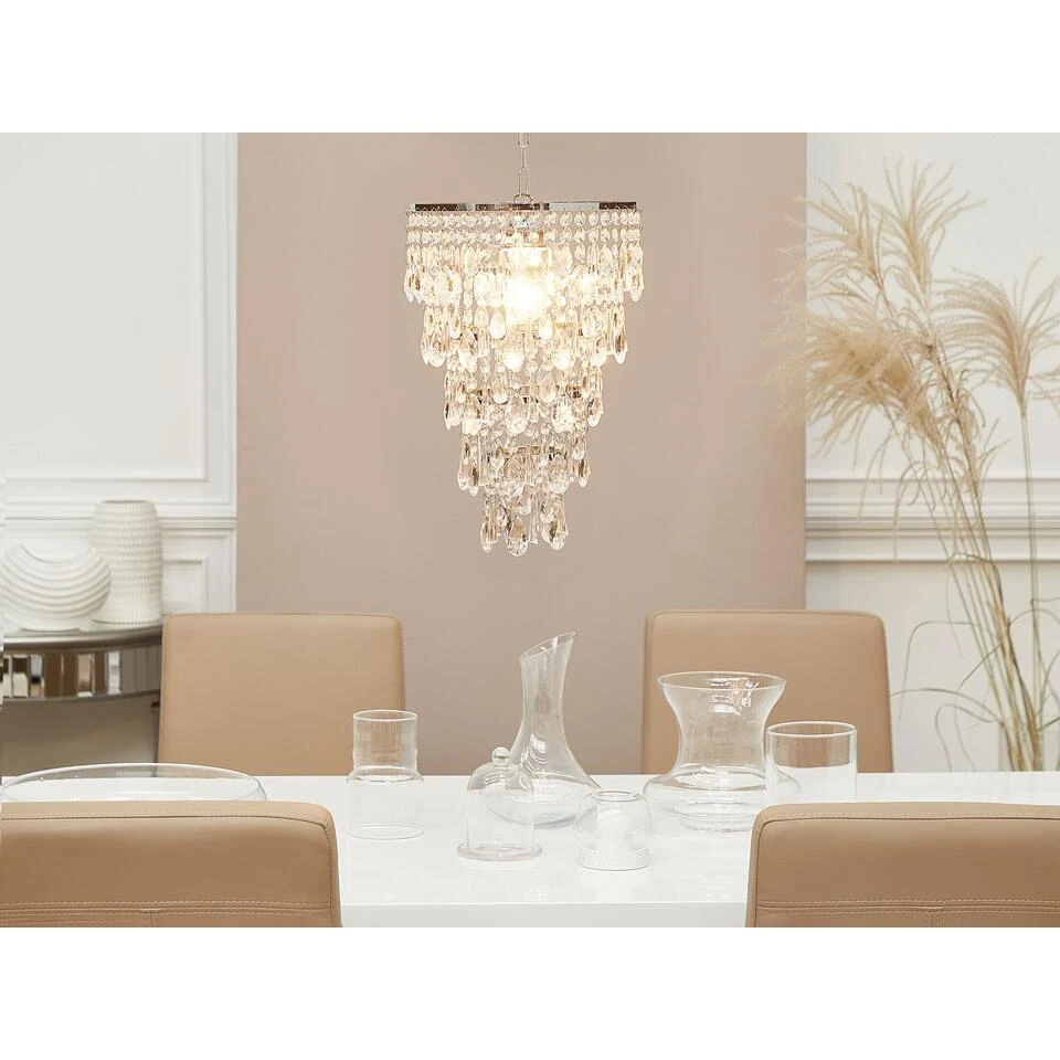 Beliani Kroonluchter ENTWASH - Zilver Ijzer - Afbeelding 2