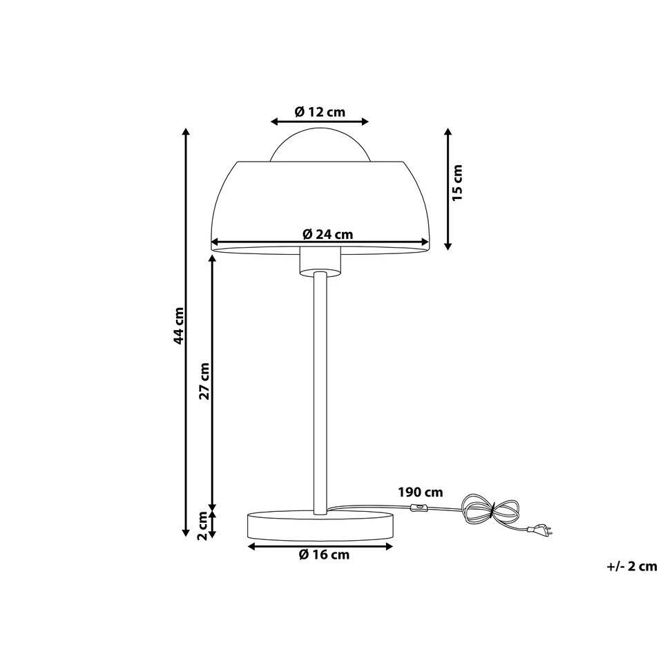 Beliani Tafellamp SENETTE - Goud Metaal - Afbeelding 3