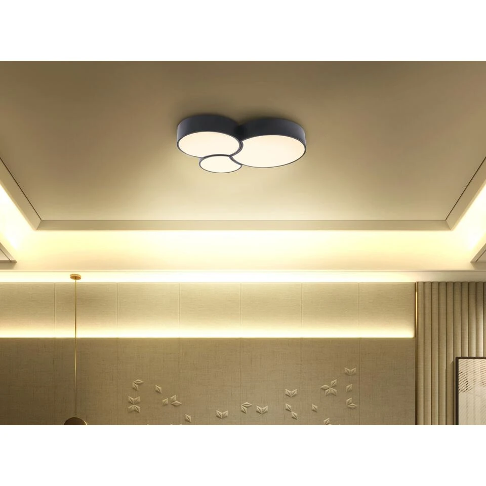 Beliani Plafondlamp YABU - Zwart Staal - Afbeelding 2