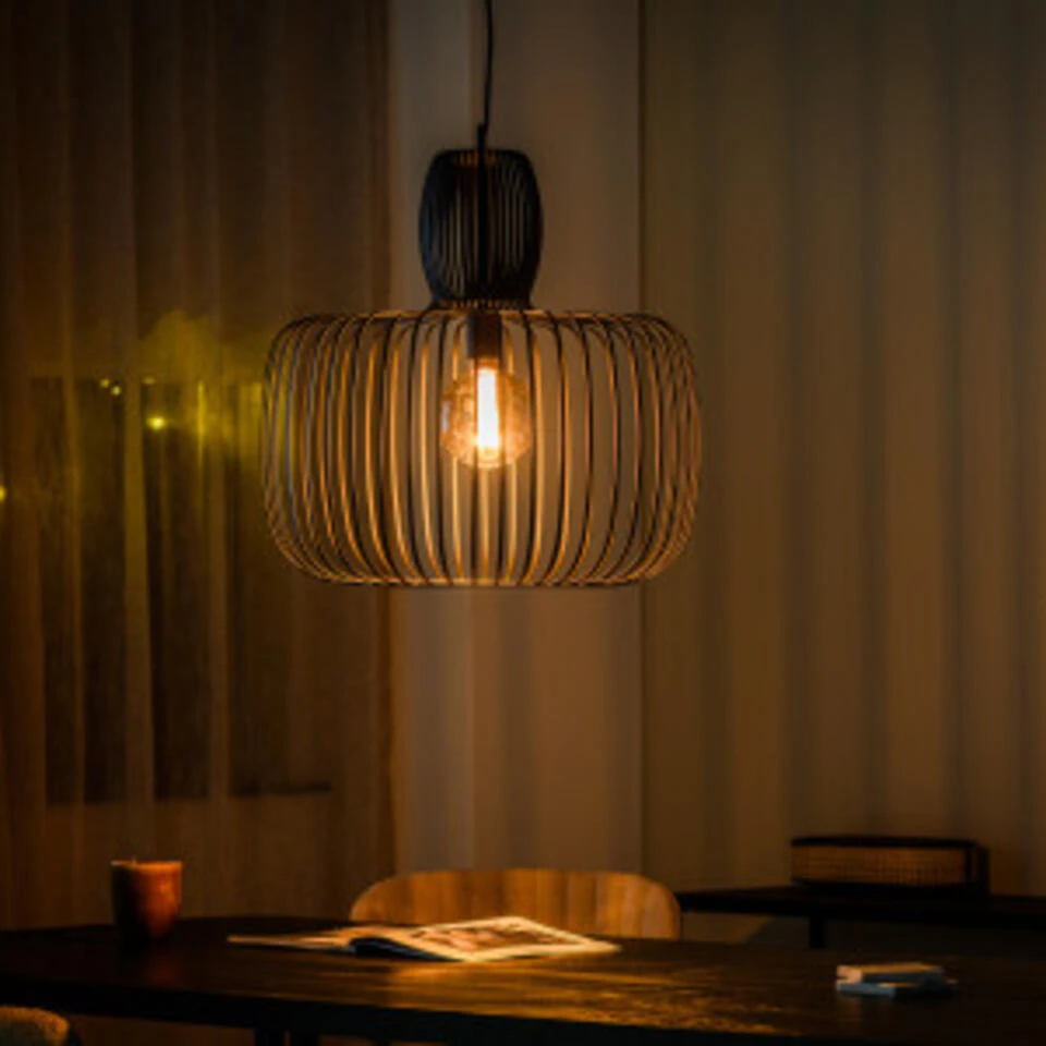 Hoyz Collection - Hanglamp - 1-lichts - 55x55x160 - Zwart - Afbeelding 3