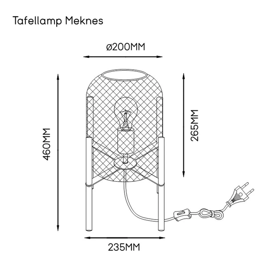 Tafellamp Meknes - Zwart - Afbeelding 3