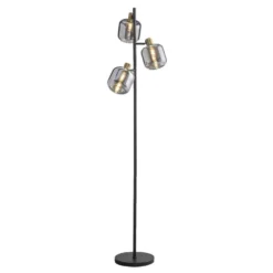 Vloerlamp Toulouse X3 - Zwart - 160xØ32 Cm