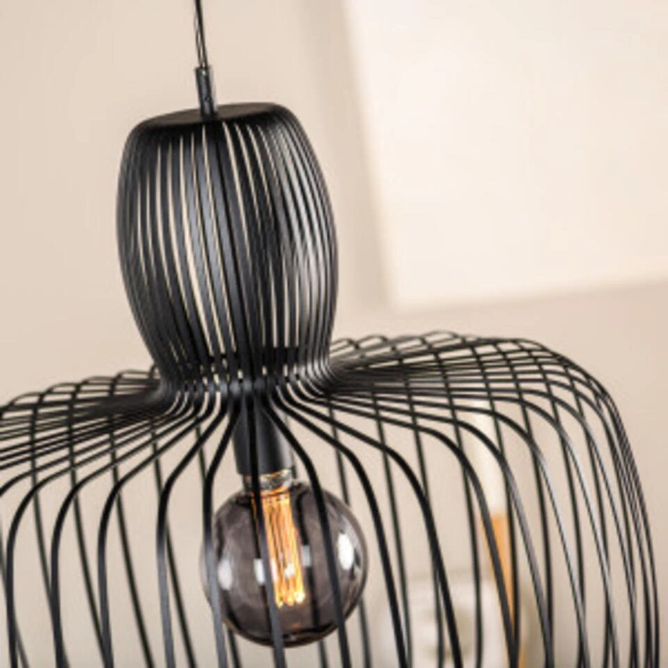Hoyz Collection - Hanglamp - 1-lichts - 55x55x160 - Zwart - Afbeelding 4