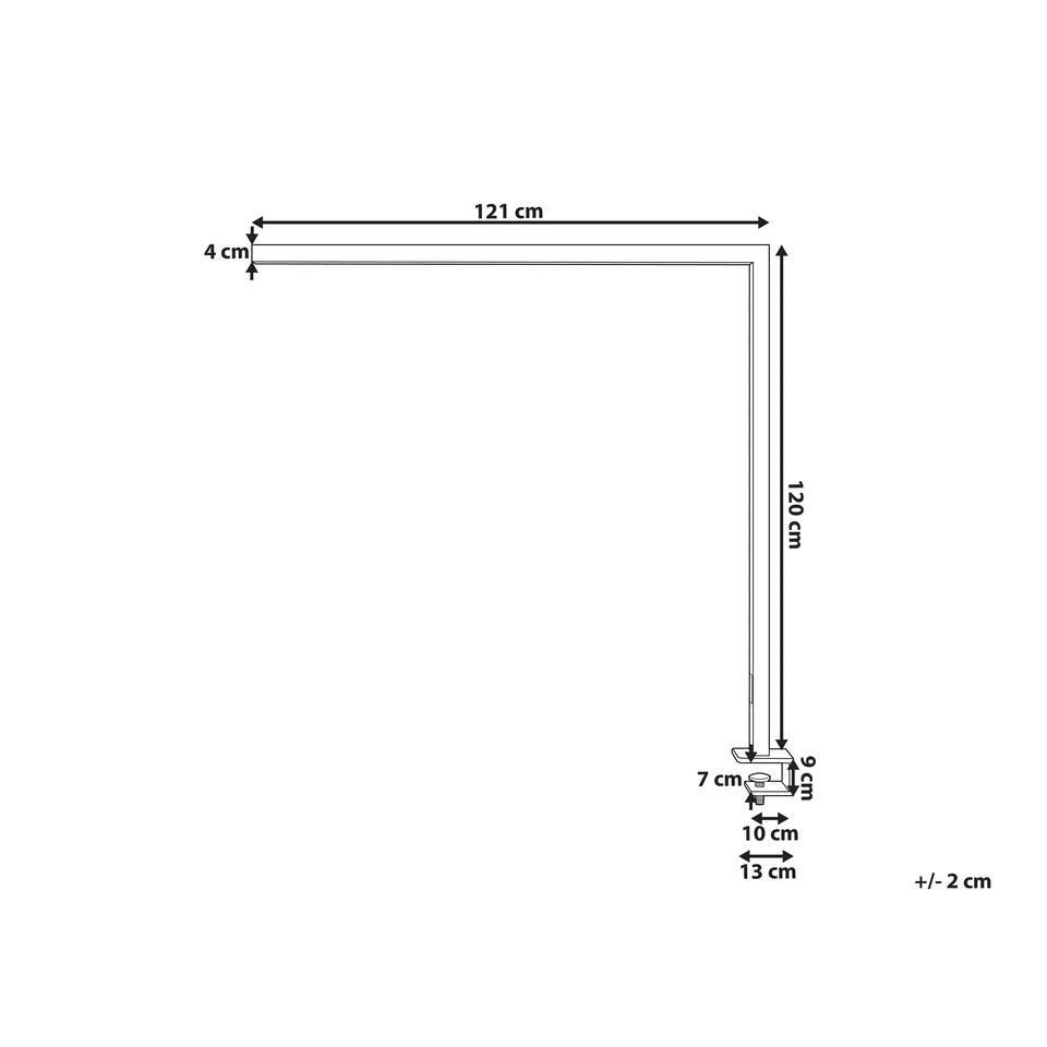 Beliani Tafellamp OCTANT - Wit Aluminium - Afbeelding 3