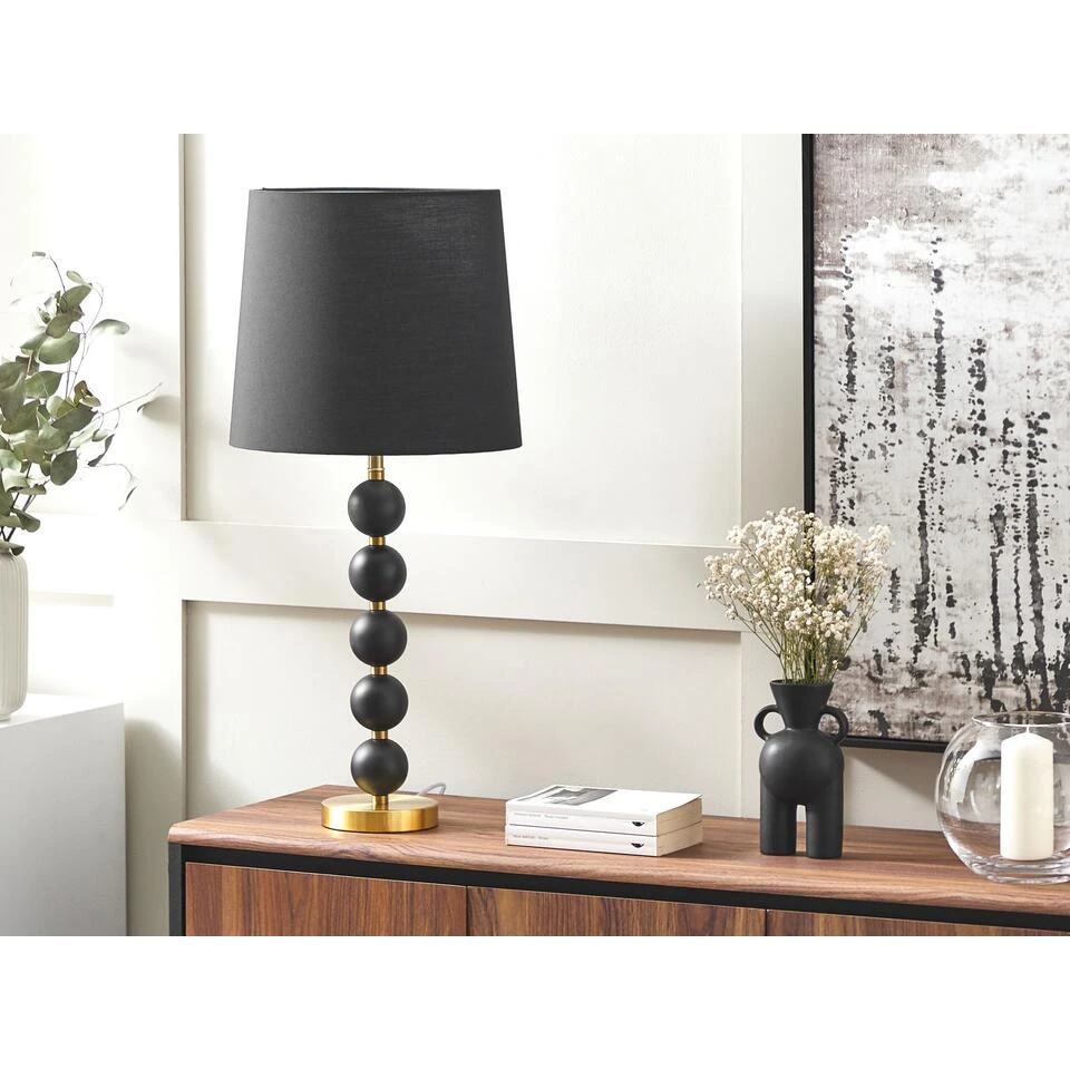 Beliani Tafellamp ASSONET - Zwart Staal - Afbeelding 4