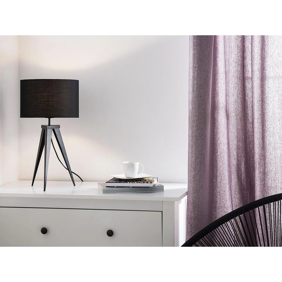 Beliani Tafellamp STILETTO - Zwart Metaal - Afbeelding 2