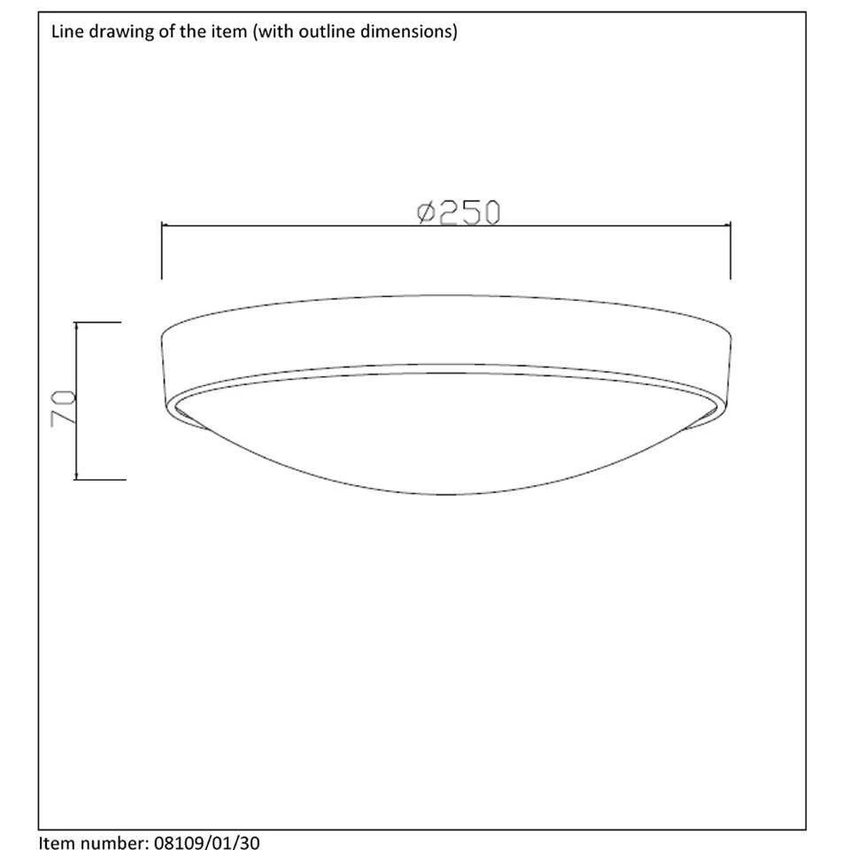 Lucide Plafondlicht Lex - Ø25 Cm - Zwart - Afbeelding 4