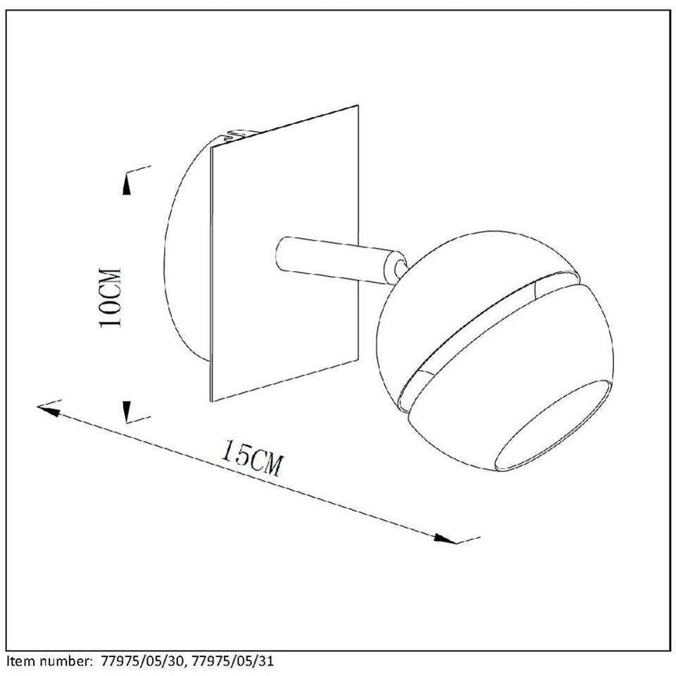 Lucide Plafondspot Binari 1 LED - Zwart - Afbeelding 4