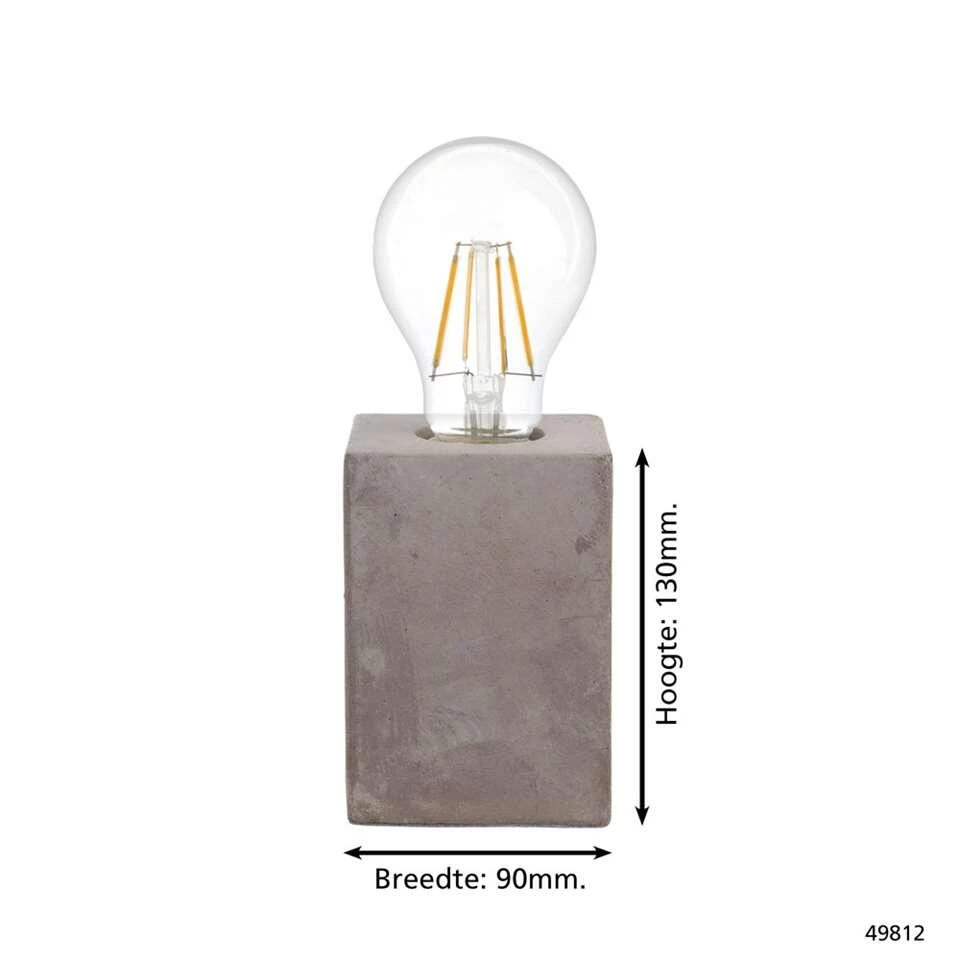 EGLO Tafellamp Prestwick - Beton - Afbeelding 4