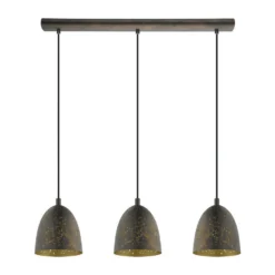 EGLO Hanglamp Safi 3-lichts - Bruin/goud