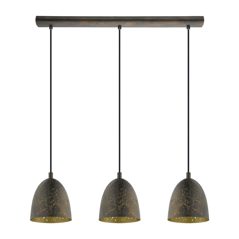 EGLO Hanglamp Safi 3-lichts - Bruin/goud